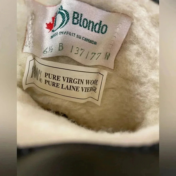 Blondo Leather Suede 100% Wool Flat Winter Boots Size 6.5 - Picture 7 of 8